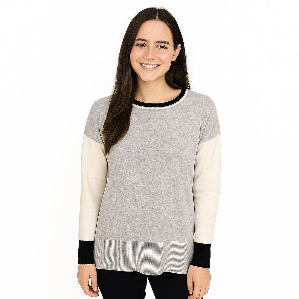 Oats Cashmere Sweater Grey Women’s Small Oversized Knit 100% Cashmere Pullover